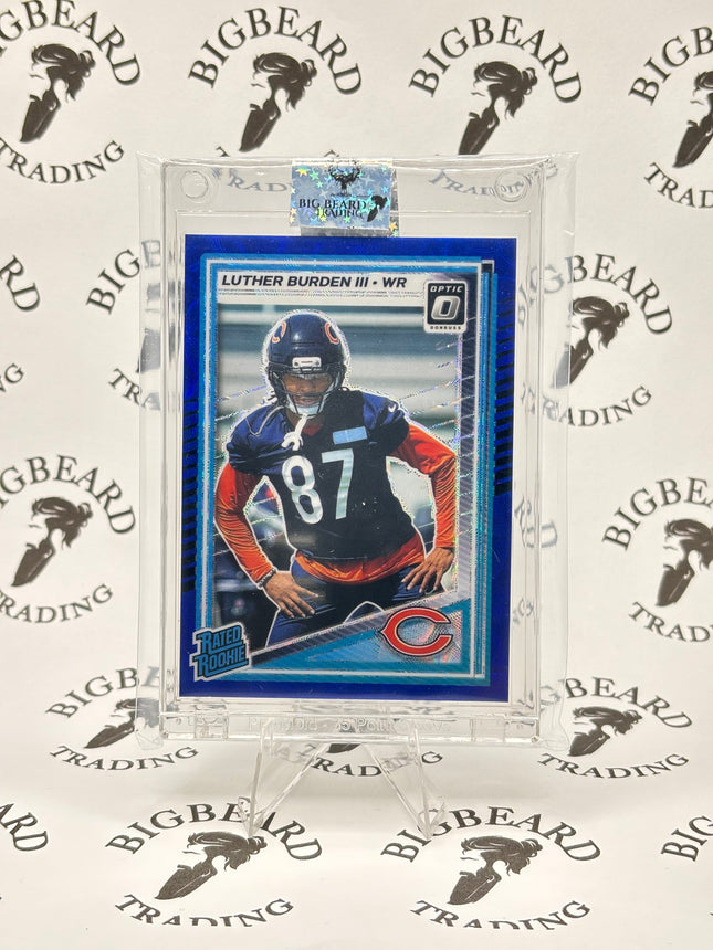 2025 Donruss Optic Luther Burden III #275 RC Rated Rookie Blue Scope Prizm