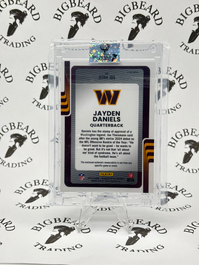 2025 Donruss Optic Jayden Daniels Donruss Threads Patch Blue Hyper #DTBH-JDS