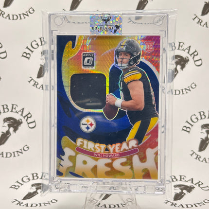 2025 Donruss Optic Will Howard Rookie First Year Fresh Patch Hyper RC #FYFBH-WHD