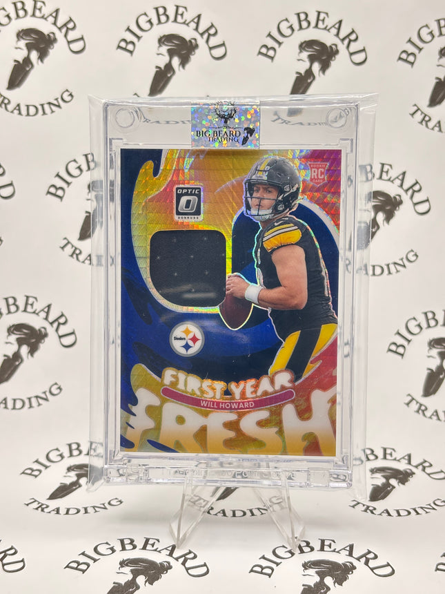 2025 Donruss Optic Will Howard Rookie First Year Fresh Patch Hyper RC #FYFBH-WHD