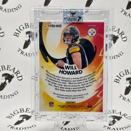 2025 Donruss Optic Will Howard Rookie First Year Fresh Patch Hyper RC #FYFBH-WHD