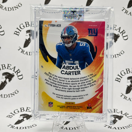 2025 Panini Donruss Optic - Abdul Carter First Year Fresh Patch #FYFBH-ACR