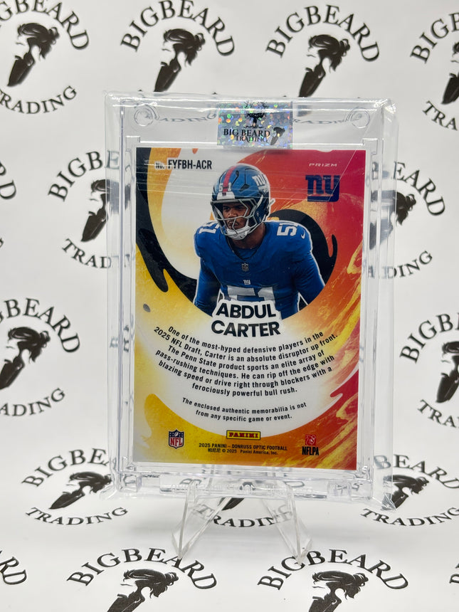 2025 Panini Donruss Optic - Abdul Carter First Year Fresh Patch #FYFBH-ACR