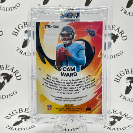 2025 panini optic football Cam Ward #fyfbh-cwa First Year Fresh