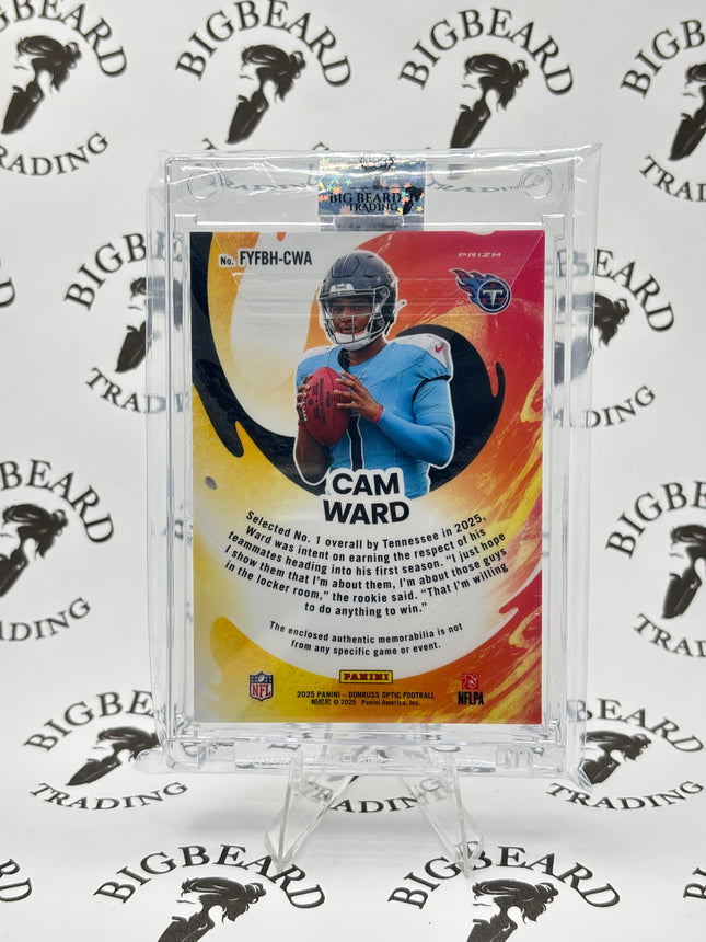 2025 panini optic football Cam Ward #fyfbh-cwa First Year Fresh