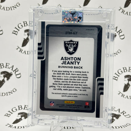 2025 Panini Donruss Optic Ashton Jeanty Donruss Threads Blue Hyper #DTBH-AJY