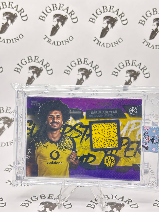 2025-26 Topps UEFA Club Competitions #TSR-KA Karim Adeyemi Superstar Relic 215/250