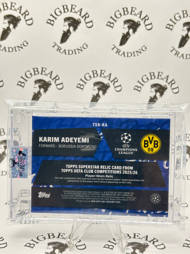2025-26 Topps UEFA Club Competitions #TSR-KA Karim Adeyemi Superstar Relic 215/250