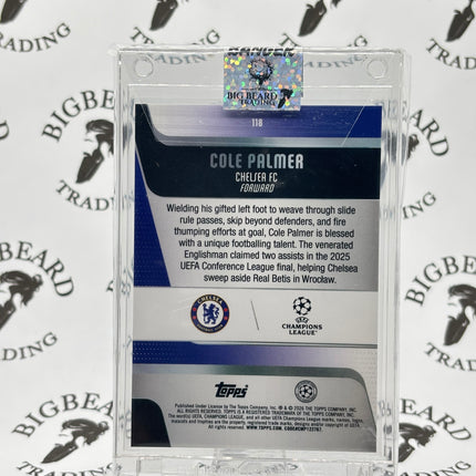 Cole Palmer 2025-26 Topps UEFA Club Competitions UCC Neon Blue FlowFractor #118
