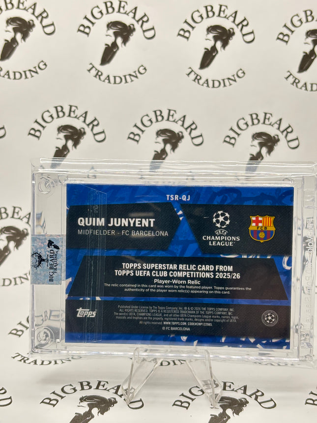 2025-26 Topps UEFA Flagship SUPERSTAR RELIC #TSR-QJ QUIM JUNYENT RC Rookie