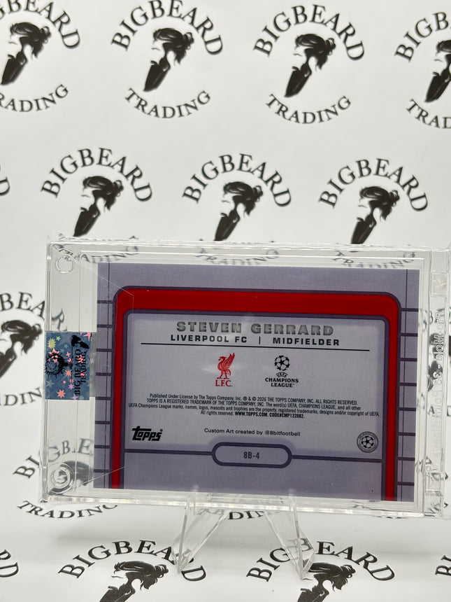 2025-26 Topps UEFA UCC Flagship Steven Gerrard 8-Bit Shots Liverpool #8B-4