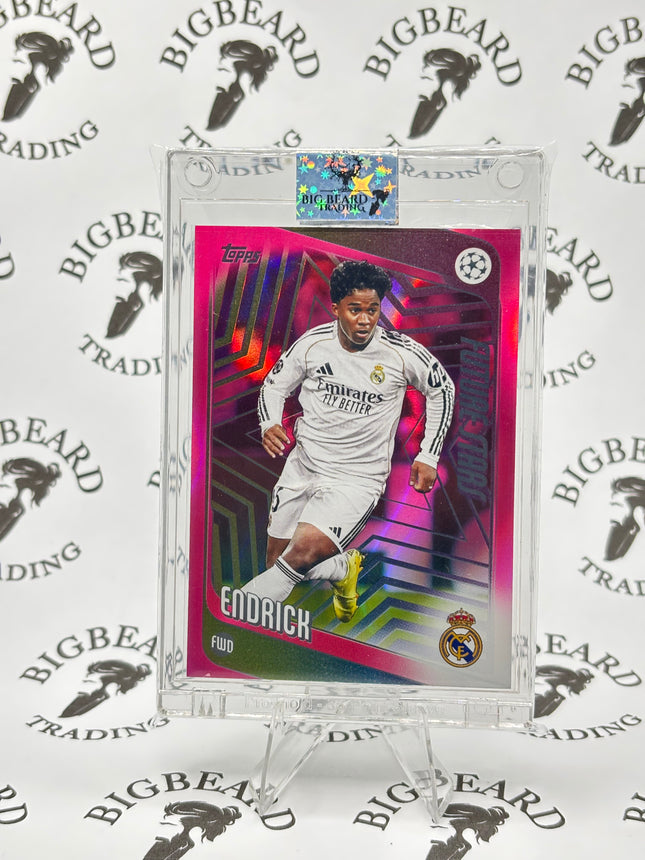 2025-26 Topps UEFA UCC Flagship Endrick #86 Pink