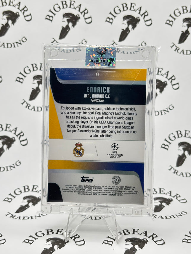 2025-26 Topps UEFA UCC Flagship Endrick #86 Pink