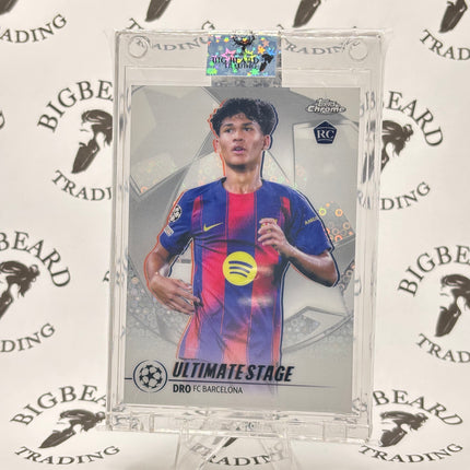 2025-26 Topps Chrome UEFA Flagship - Dro #US-15 -Ultimate Stage - Barcelona - RC
