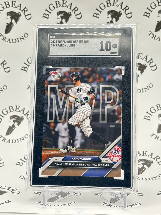2024 Topps Now Baseball OS-5 Aaron Judge MVP SGC 10