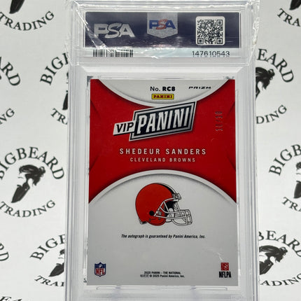 2025 PANINI NATIONAL VIP GOLD RC8 SHEDEUR SANDERS AUTOGRAPH-GOLD PSA 9