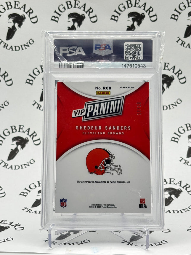 2025 PANINI NATIONAL VIP GOLD RC8 SHEDEUR SANDERS AUTOGRAPH-GOLD PSA 9