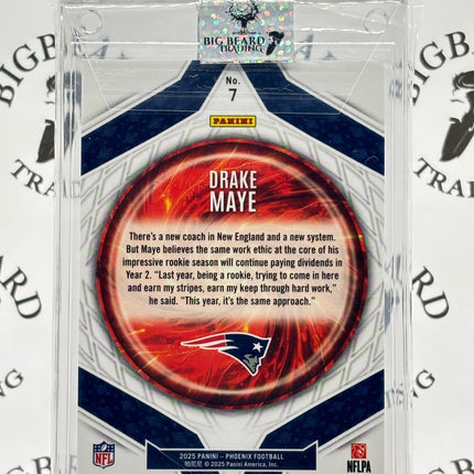 2025 Panini Phoenix Drake Maye Paragon SP Insert Silver Prizm Patriots QB