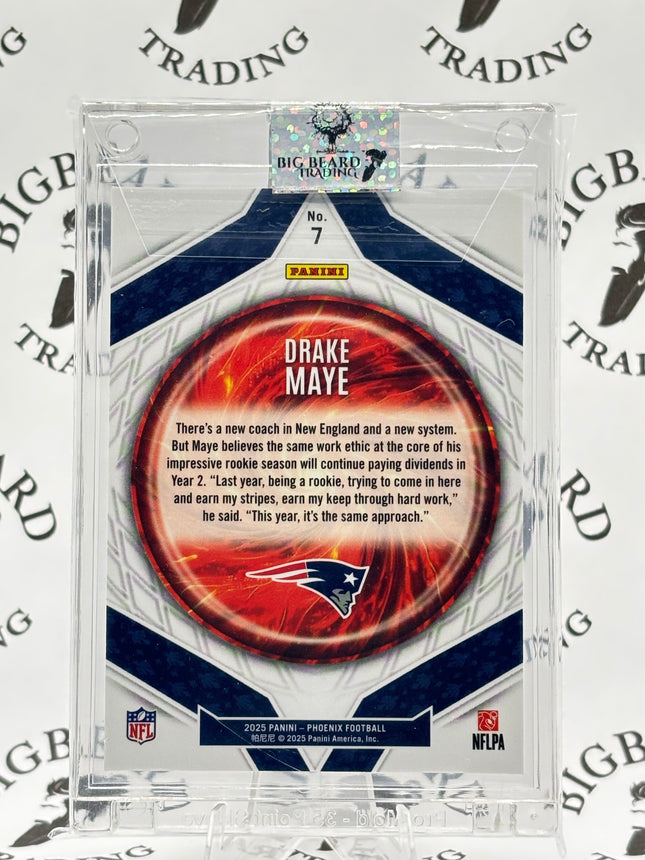2025 Panini Phoenix Drake Maye Paragon SP Insert Silver Prizm Patriots QB
