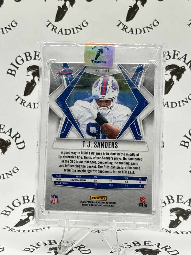 TJ Sanders Bronze Pandora Auto 75/99 - Panini Phoenix Football 2025