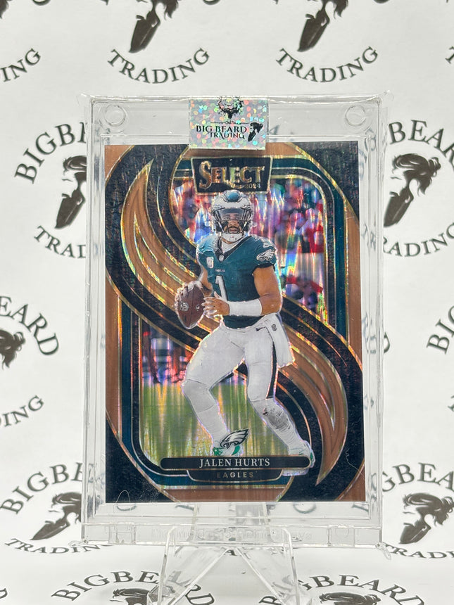 2024 Panini Select - Jalen Hurts #165 Premier Level Copper Prizm Shock 071/299 SP