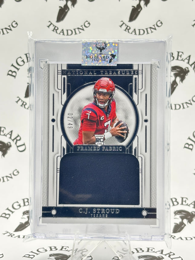 2023 Panini-National Treasures #FFA-CDS C.J. Stroud Framed Fabrics RC 02/49