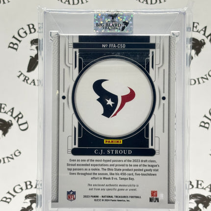 2023 Panini-National Treasures #FFA-CDS C.J. Stroud Framed Fabrics RC 02/49