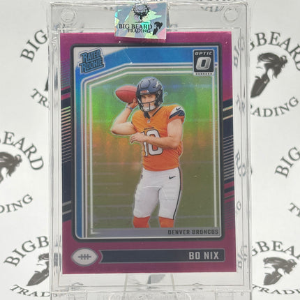 2024 Donruss Optic Bo Nix Rated Rookie Pink Prizm