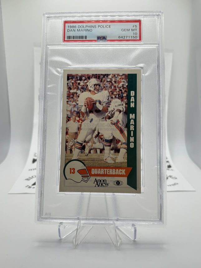 1986 Dolphins Police Dan Marino PSA 10