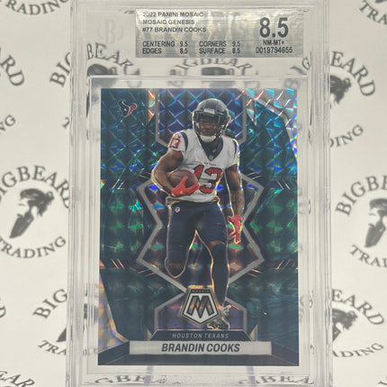 2021 Panini NFL Mosaic Genesis Prizm Brandon Cooks BGS 8.5