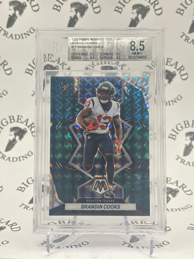 2021 Panini NFL Mosaic Genesis Prizm Brandon Cooks BGS 8.5