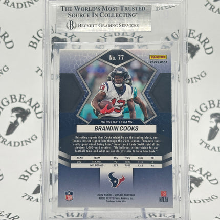 2021 Panini NFL Mosaic Genesis Prizm Brandon Cooks BGS 8.5