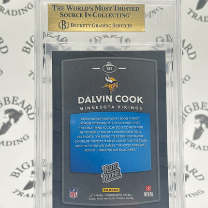 2017 Donruss Optic Rated Rookie Dalvin Cook Prizm #193 RC BGS 9.5