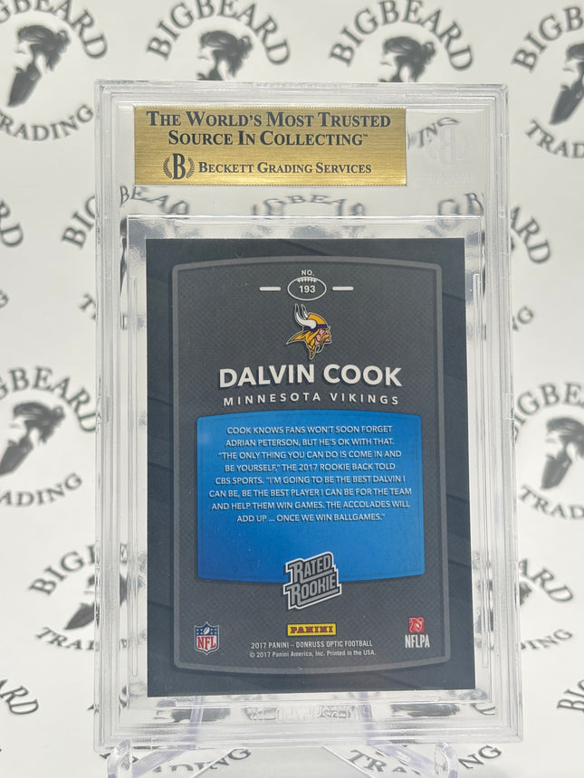 2017 Donruss Optic Rated Rookie Dalvin Cook Prizm #193 RC BGS 9.5