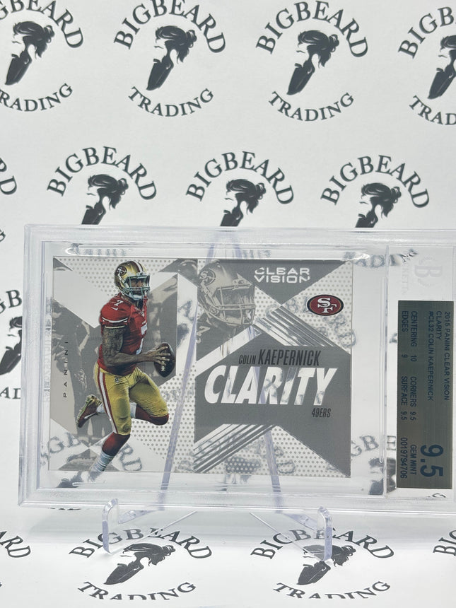 2015 Panini Clear Vision Colin Kaepernick Clarity #CL-32 49ers U7176 BGS 9.5