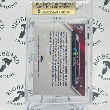 2025 Topps NOW JAYDEN DANIELS ROOKIE OF THE YEAR Card #24 BGS 10 Prestine