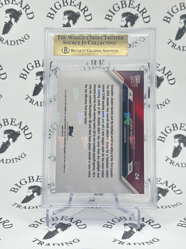 2025 Topps NOW JAYDEN DANIELS ROOKIE OF THE YEAR Card #24 BGS 10 Prestine