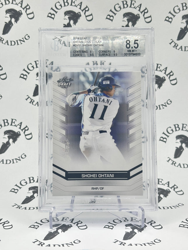 2018 SHOHEI OHTANI LEAF DRAFT ROOKIE CARD BGS 8.5
