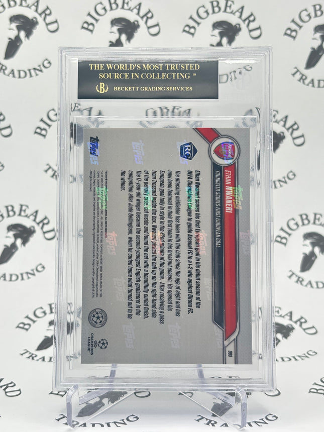 2024-25 Topps Now UEFA CC #93 Ethan Nwaneri BCG 10 Prestine Black Label
