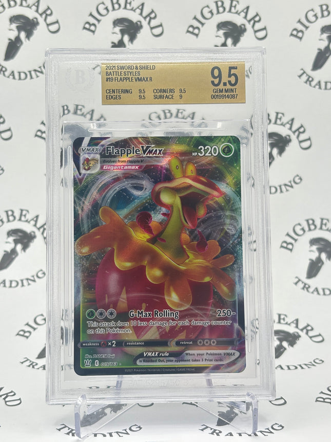 2021 SWSH Battle Styles #019/163 Flappie Vmax Ultra Rare BGS 9.5