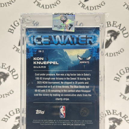 2025 Topps Three Ice Water Kon Knueppel RC Bronze 2/25