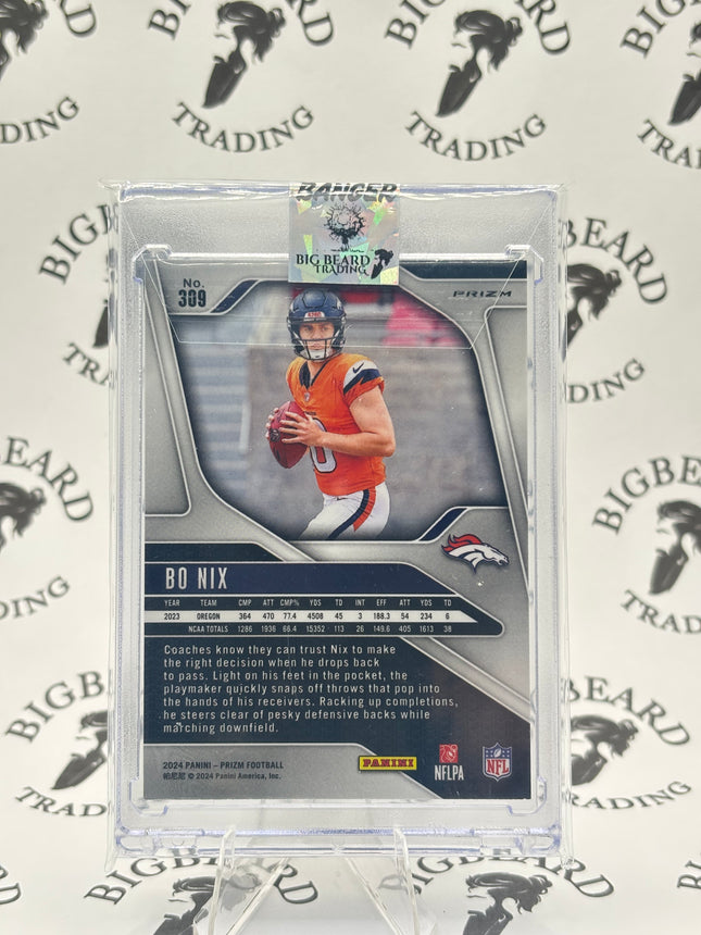 2024 Panini Prizm Rookies Bo Nix Disco Prizm RC