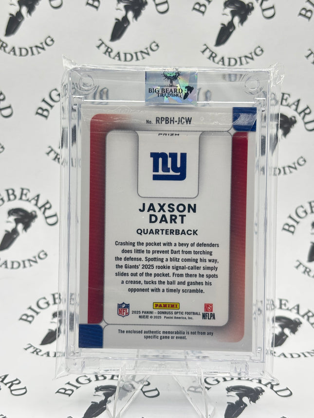 2025 Donruss Optic Rookie Phenoms Jaxson Dart #RPBH-JCW RC