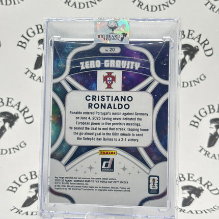 2025 Donruss Road to Fifa World Cup Christiano Ronaldo Zero Gravity #20