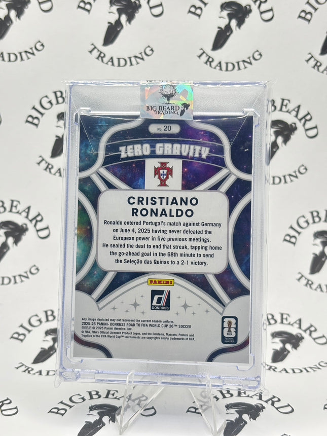 2025 Donruss Road to Fifa World Cup Christiano Ronaldo Zero Gravity #20