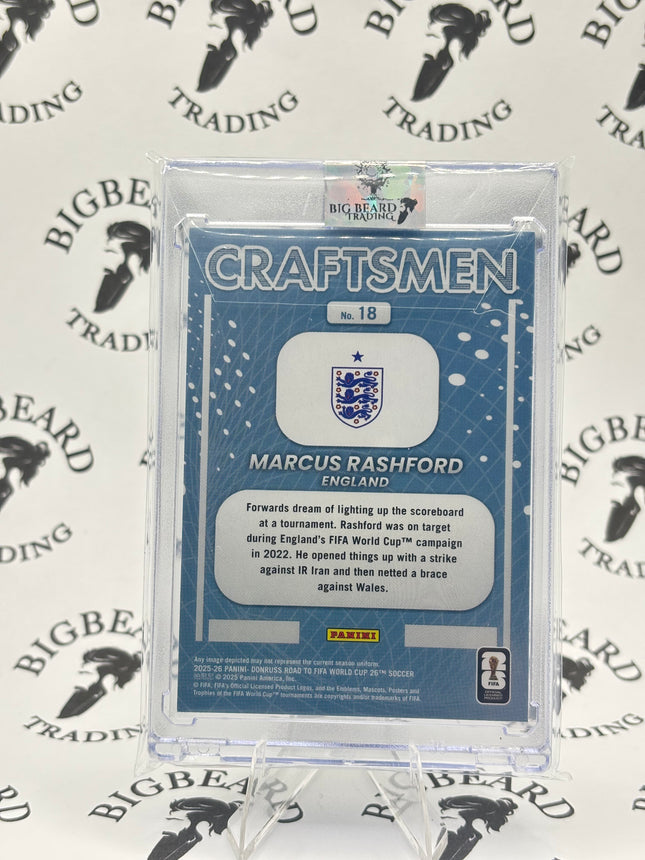2025 Donruss Road to Fifa World Cup Craftsmen Marcus Rashford #18
