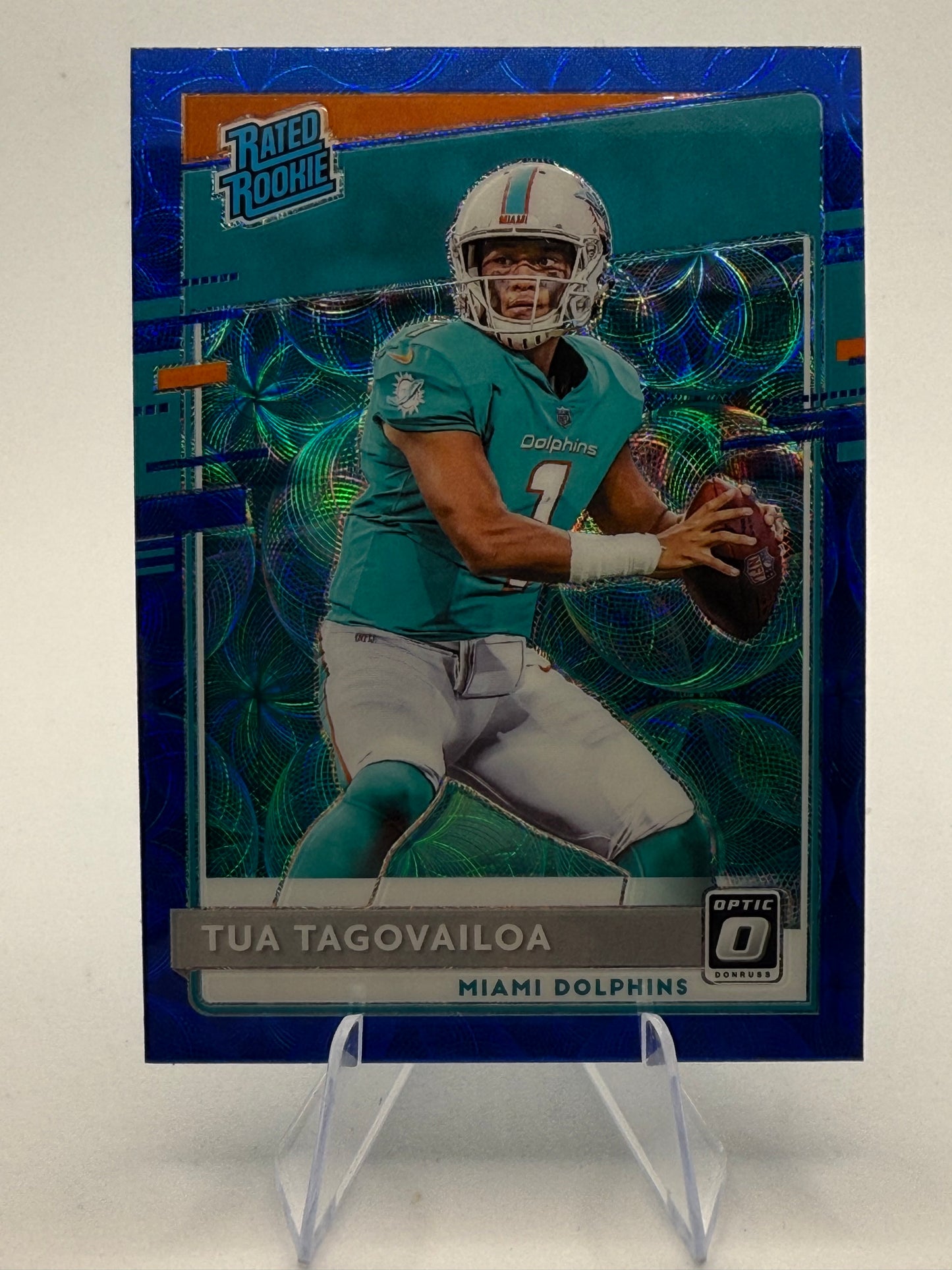 2020 Donruss Optic Mosaic Tua Tagovailoa No.152 Blue Scope Prizm