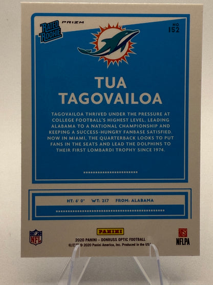 2020 Donruss Optic Mosaic Tua Tagovailoa No.152 Blue Scope Prizm