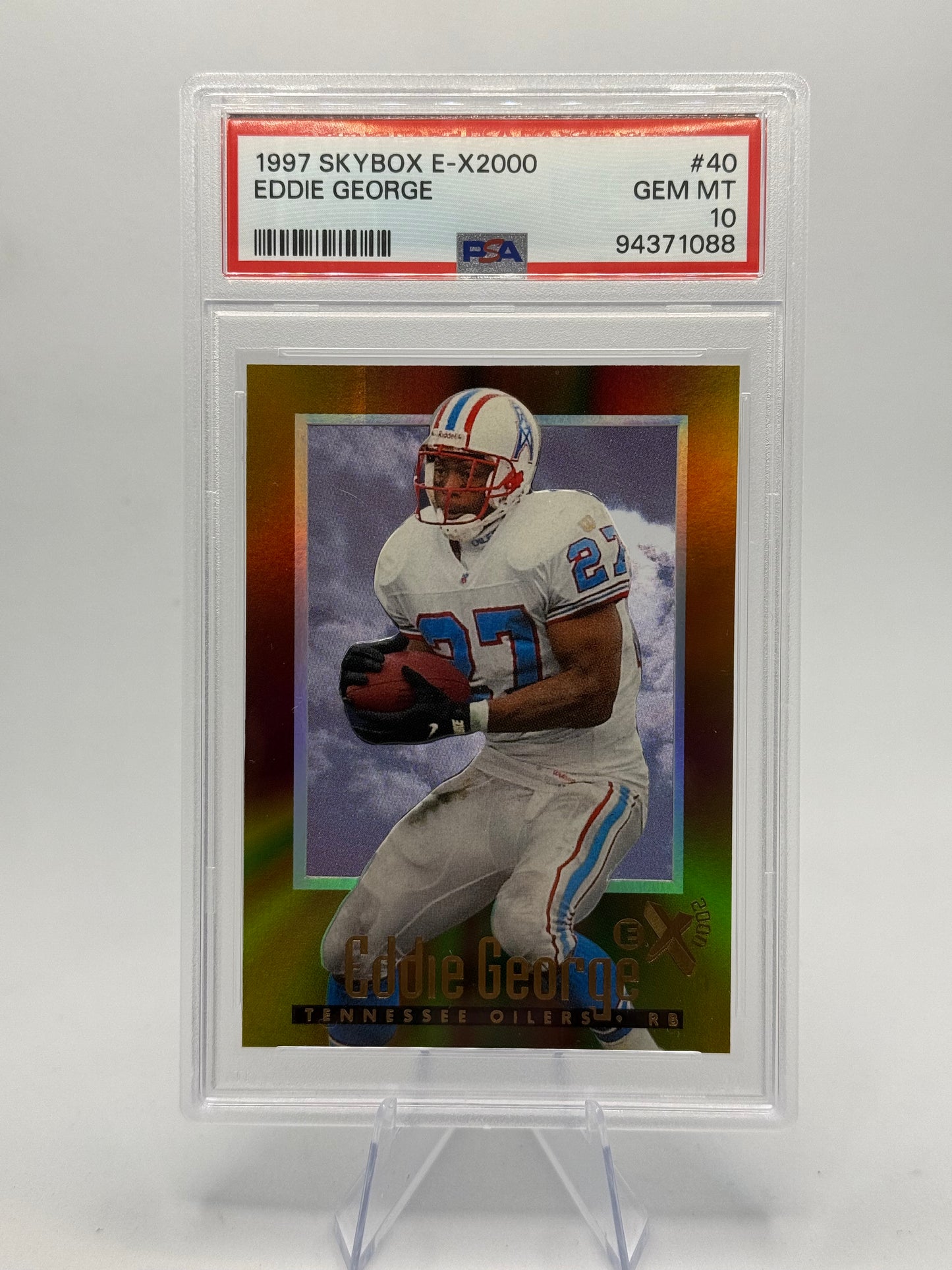 1997 Skybox E-X2000 Eddie George No. 40 PSA10