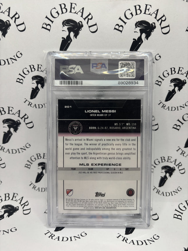 2023 Topps MLS Lionel Messi Goat Variation PSA 9